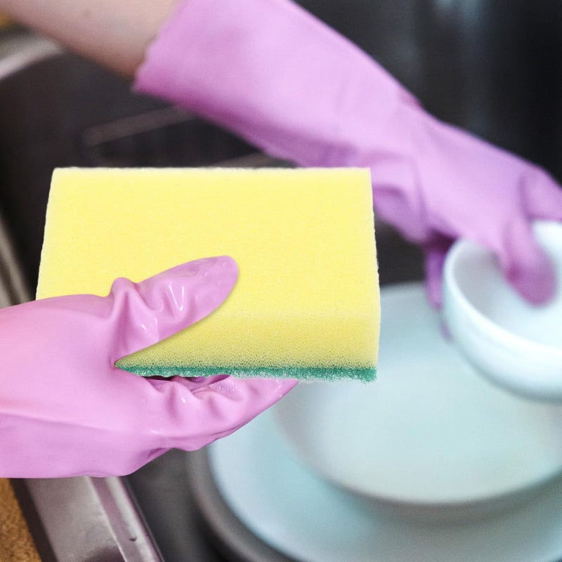 DOITOOL 100pcs Kitchen Cleaning Sponges Heavy Duty Scrubbing Pads for Dishes Pots Pans and Surfaces Sponge Pads for Sink and Kitchen Use - Image 5