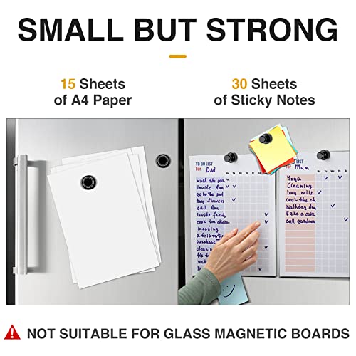 MIKEDE 30Pcs Fridge Magnets, Refrigerator Magnets Strong for Pictures, Neodymium Magnetic Push Pin Magnet Heavy Duty for Whiteboard, Office, Classroom, Locker, Whiteboard and Map Magnet - Image 4