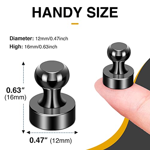 MIKEDE 30Pcs Fridge Magnets, Refrigerator Magnets Strong for Pictures, Neodymium Magnetic Push Pin Magnet Heavy Duty for Whiteboard, Office, Classroom, Locker, Whiteboard and Map Magnet - Image 2