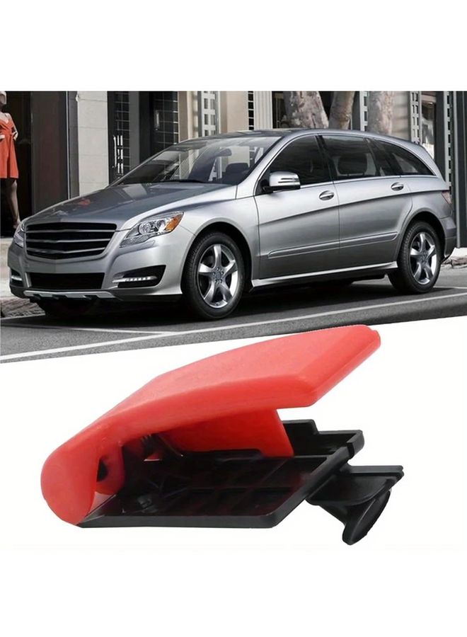 1 Pc For Mercedes Benz W168 W169 W245 C204 CL203 W202 W203 W204 C208 C209 C219 W124 W210 W211 W212 W164 Engine Hood Release Lever Direct Fit Black Lever With Red Locking Mechanism Durable Plastic Construction Easy Installation For Mercedes Cars - Image 1