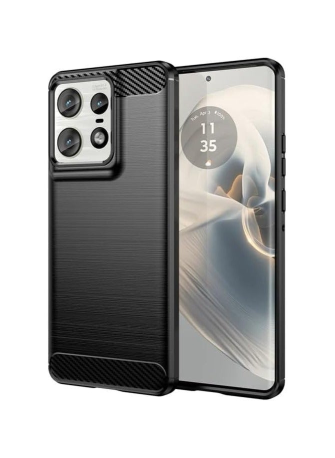 general Case Compatible with Motorola Edge 50 Pro, Anti Scratch Shock Absorption Carbon Fiber Flexible TPU Case Ultra Thin Shockproof Cover for Motorola Edge 50 Pro - Image 1