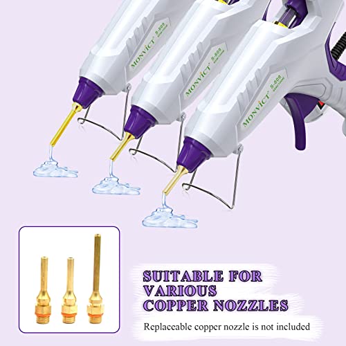 MONVICT Full Size Hot Glue Gun, MONVICT Dual Temp Glue Gun 60/100W Base Stand Heavy Duty Melt Glue Gun Kit with 15 Pcs Glue Sticks & 3 Finger Protectors for Sealing Wax, Quick Repairs, DIY, Art & Crafts - Image 5