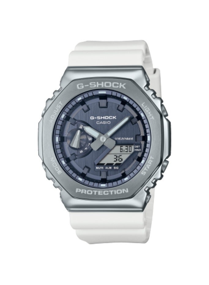 Casio G-shock Watch GM-2100WS-7A Metal Bezel with White Strap - Image 1
