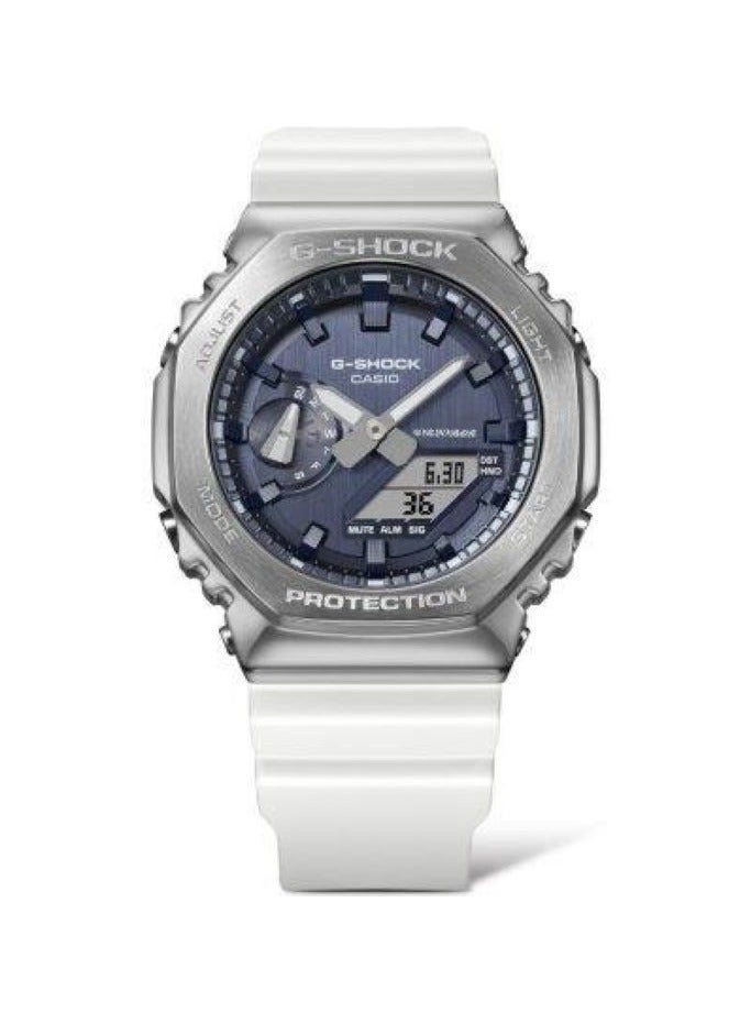 Casio G-shock Watch GM-2100WS-7A Metal Bezel with White Strap - Image 2