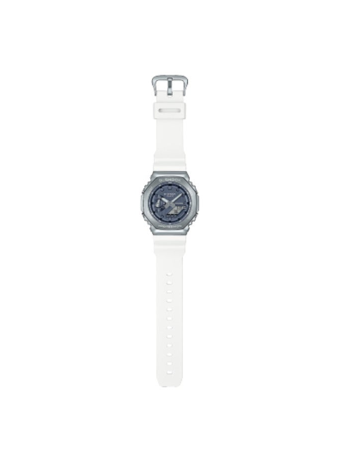 Casio G-shock Watch GM-2100WS-7A Metal Bezel with White Strap - Image 3