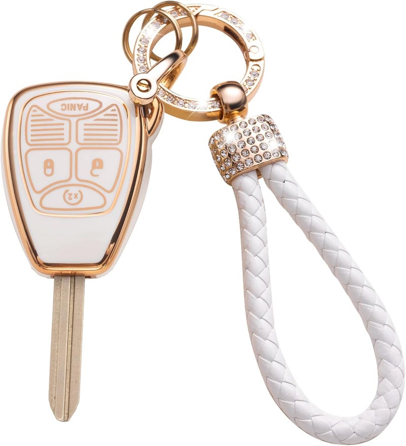 Gematay غطاء مفتاح جيب من جيماتاي، غلاف مفتاح متوافق مع دودج رام 1500 و2500 و3500 وجيب رانجلر/باتريوت/كومباس وكرايسلر واقي المفتاح الذكي - Image 1