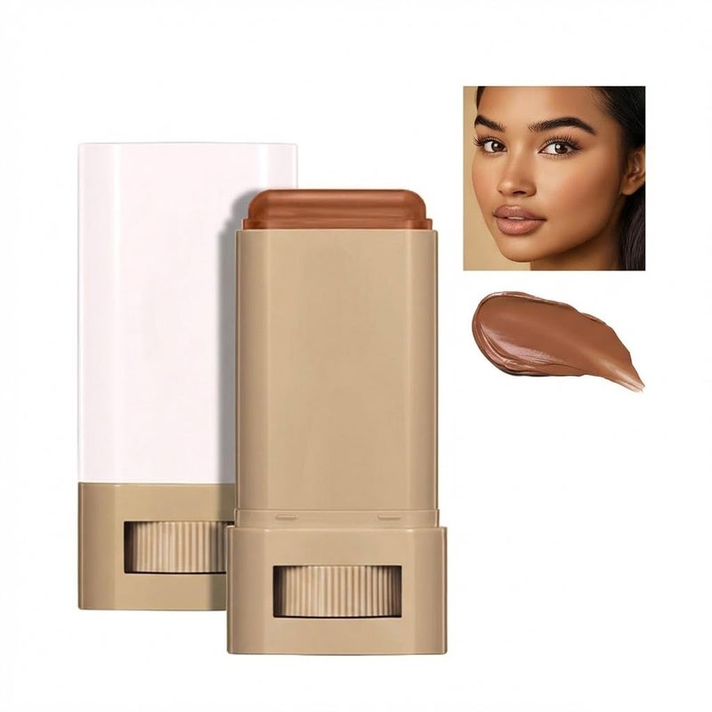 BANGFENG Beauty Balm Serum Enriched Skin Tint Stick â€“ Face Tint Balm Foundation with Serum Benefits, Buildable Hydrating Coverage, Moisturizing Concealer Stick for Glowing Skin & Flawless Finish (3#, 1) - Image 1
