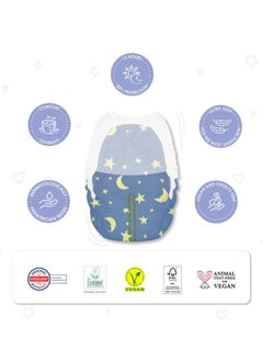 PureBorn Natural Bio-Based Baby Night Training Pyjama Pants Size 6 Cloud Print 3 x 18 Pants  - Image 5