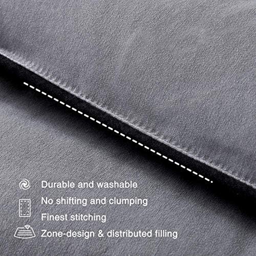 Homespun Soft Microfibre Comforter Blanket Lightweight Reversible Quilt Duvet All Weather, Single Bed, Light Grey and Dark Grey Color - Image 4