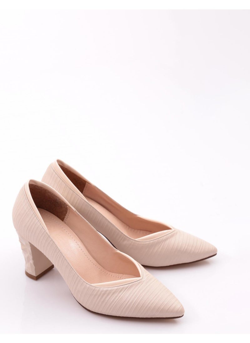 DGN - 589 Women's Pointed Toe V Cut Low-Cut Heeled Shoes - Image 1