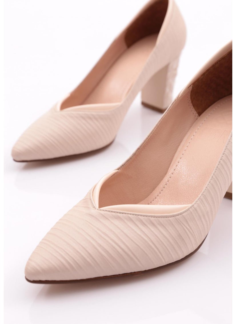 DGN - 589 Women's Pointed Toe V Cut Low-Cut Heeled Shoes - Image 1