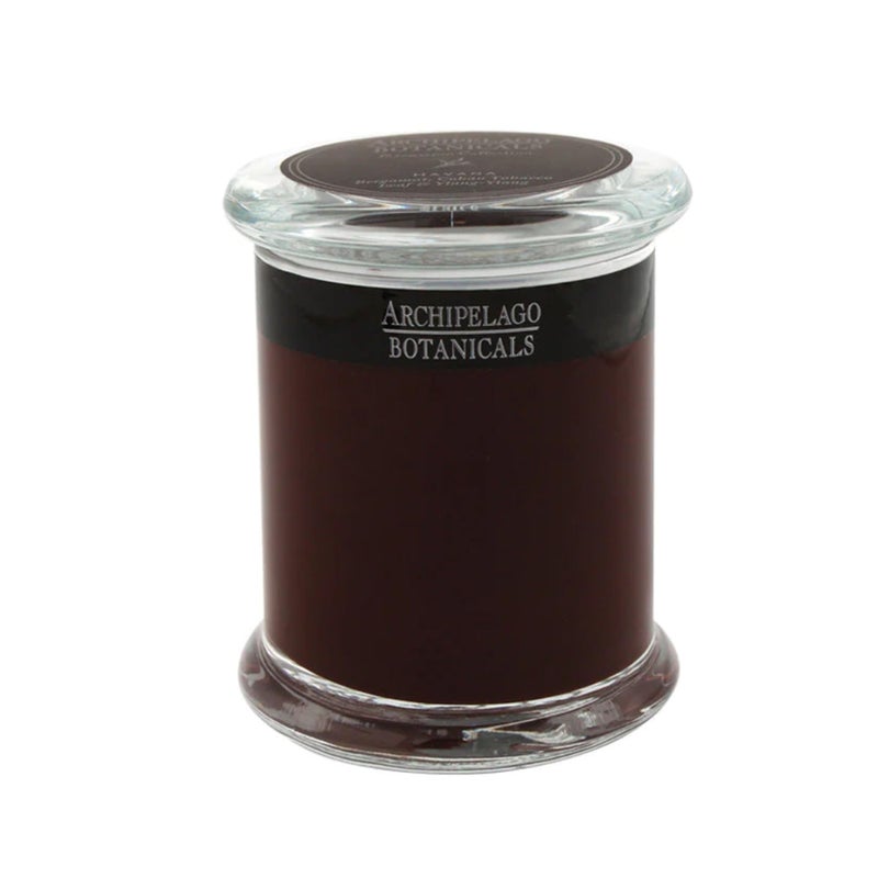 Archipelago Botanicals شمعة زجاجية من أرخبيل بوتانيكالز هافانا، برغموت، زهرة التبغ ورائحة يلانغ يلانغ، فتائل شموع خالية من الرصاص، تحترق لمدة تقارب 60 ساعة (8.6 أونصة) - Image 1