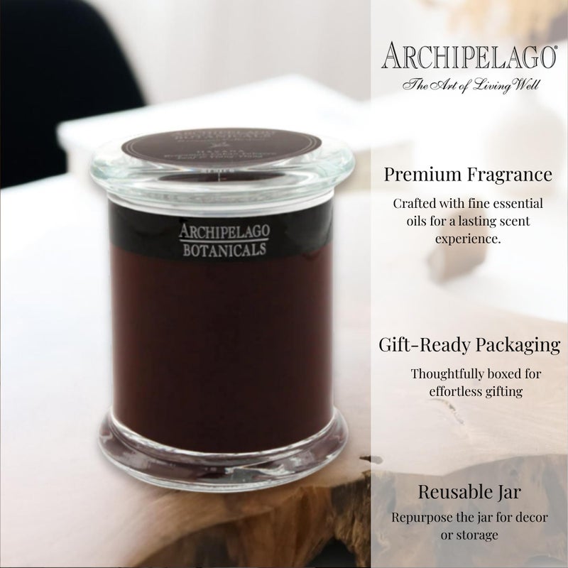 Archipelago Botanicals شمعة زجاجية من أرخبيل بوتانيكالز هافانا، برغموت، زهرة التبغ ورائحة يلانغ يلانغ، فتائل شموع خالية من الرصاص، تحترق لمدة تقارب 60 ساعة (8.6 أونصة) - Image 3