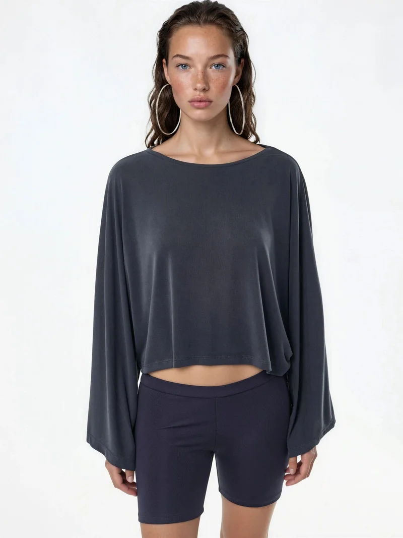 بوسيم BUSEM Loose Fit Boat Neck Blouse