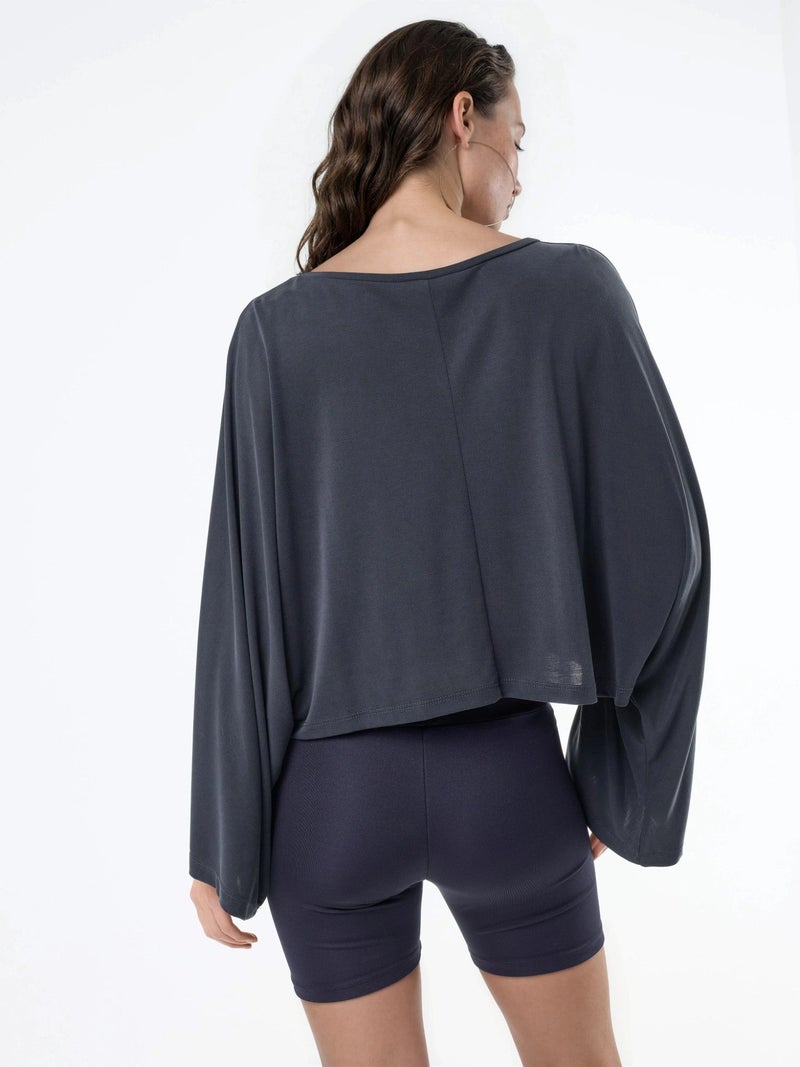 BUSEM Loose Fit Boat Neck Blouse - Image 3