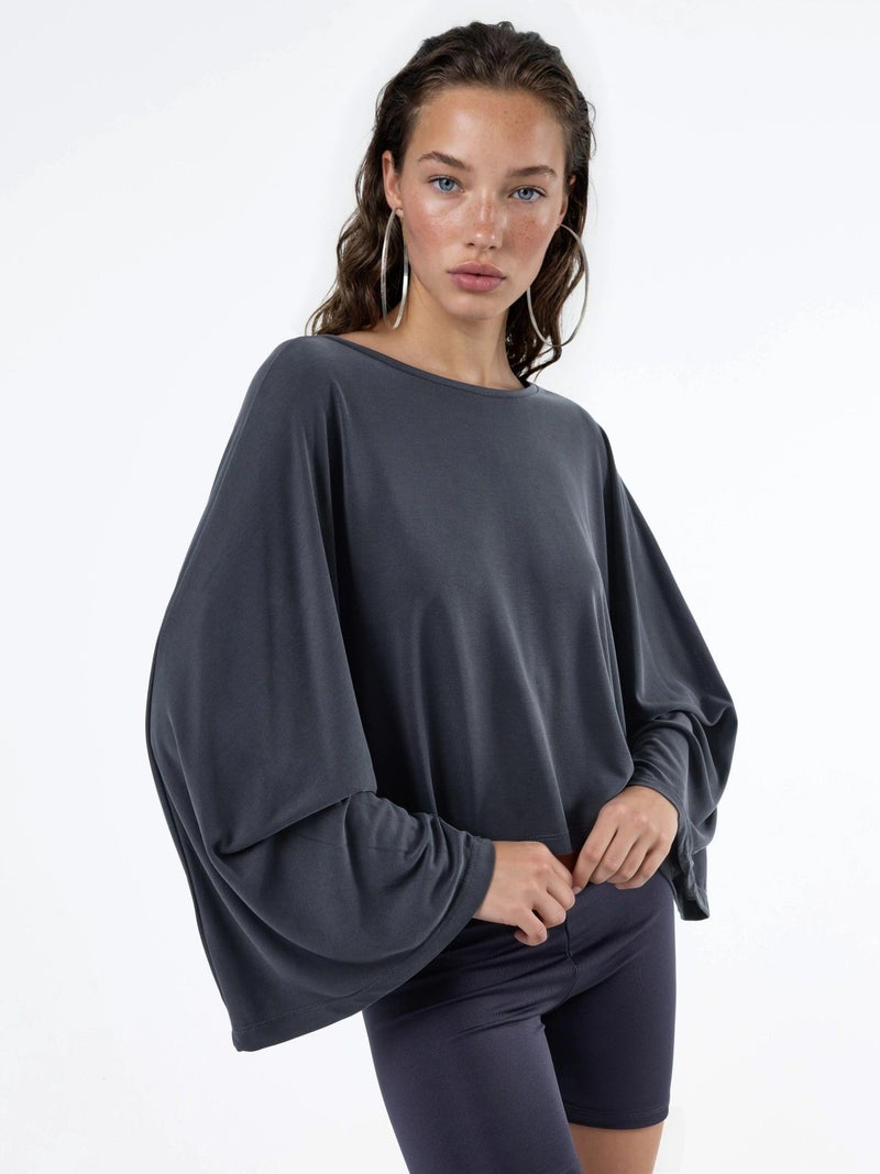 BUSEM Loose Fit Boat Neck Blouse - Image 4