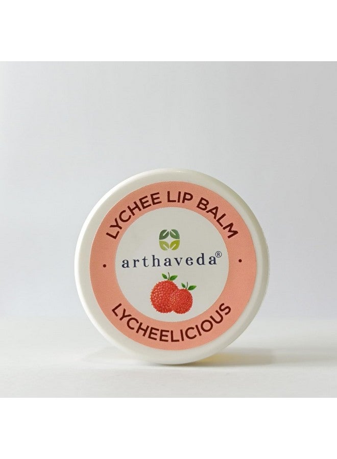 Arthaveda Lychee Lip Balm (15gm) | Deep Moisturization for Soft & Smooth Lips | Infused with Shea Butter, Cocoa Butter & Carnauba Wax | Nourishing Lip Care for Dry & Chapped Lips | Edible Lip Balm for Women & Men - Image 1