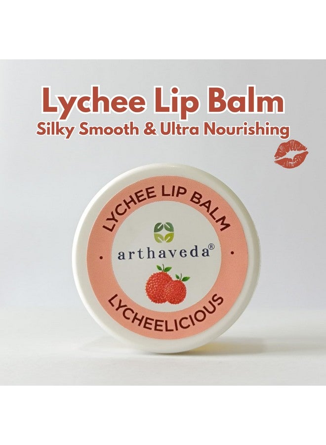 Arthaveda Lychee Lip Balm (15gm) | Deep Moisturization for Soft & Smooth Lips | Infused with Shea Butter, Cocoa Butter & Carnauba Wax | Nourishing Lip Care for Dry & Chapped Lips | Edible Lip Balm for Women & Men - Image 2