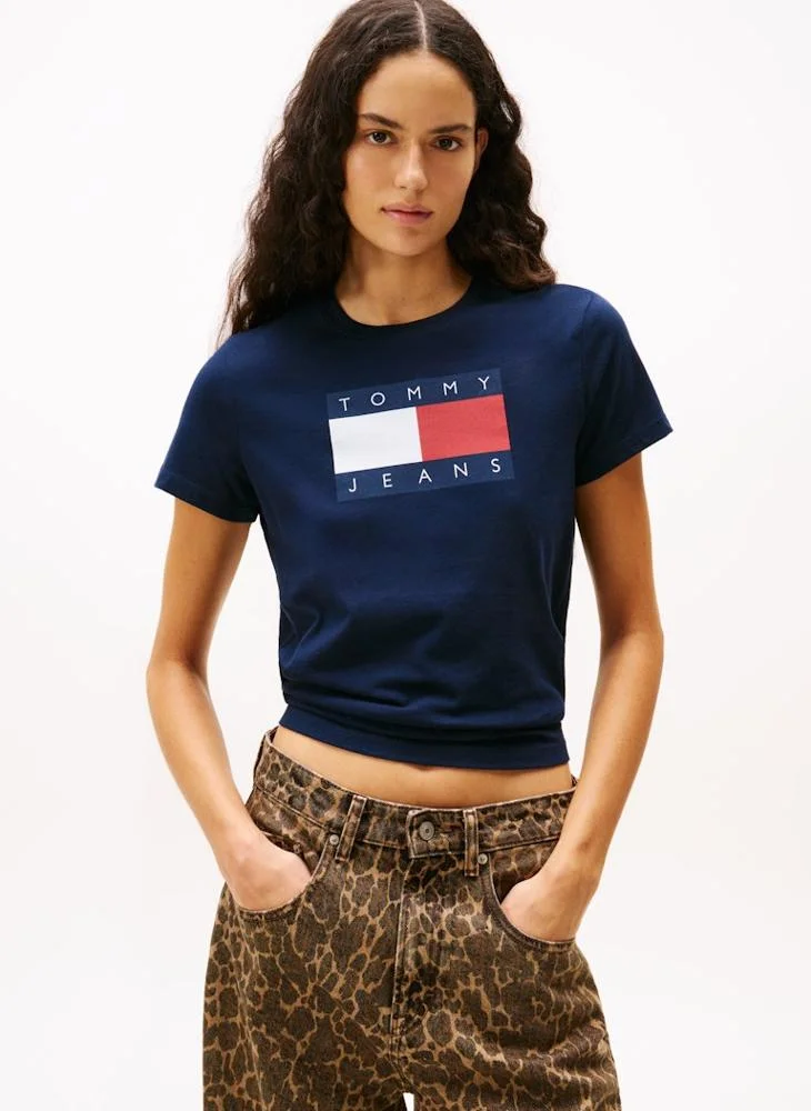 تومي جينز Graphic Crew Neck T-Shirt