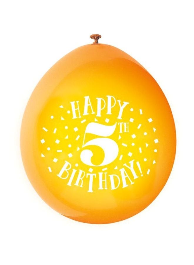 يونيك بالون عيد ميلاد 5 سعيد 9 بوصة - Image 1