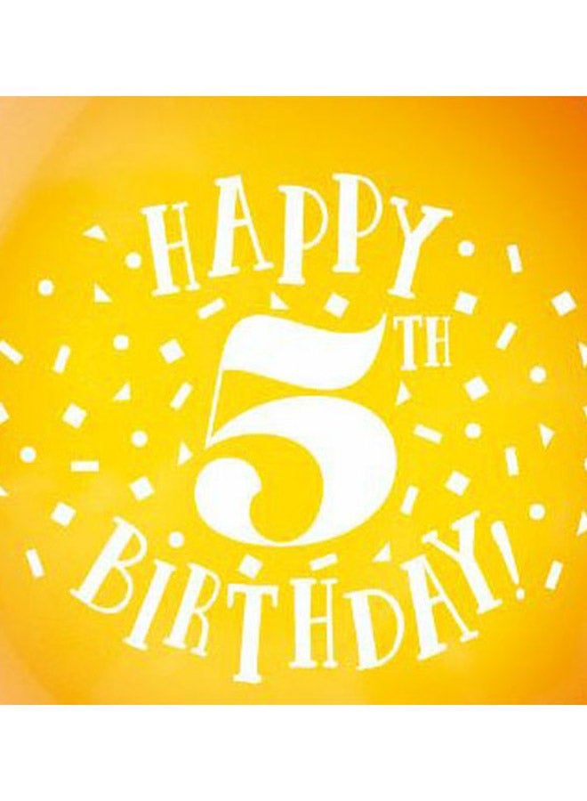 يونيك بالون عيد ميلاد 5 سعيد 9 بوصة - Image 2