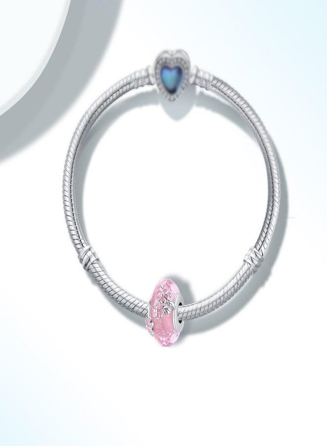 ChenYuTe 925 Sterling Silver Murano Charms, Clear Flower Beads Multi-color Women's Bracelet Necklace Jewelry Gifts - Image 3