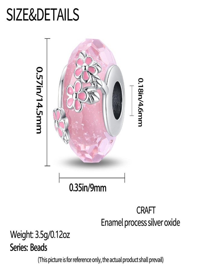ChenYuTe 925 Sterling Silver Murano Charms, Clear Flower Beads Multi-color Women's Bracelet Necklace Jewelry Gifts - Image 5
