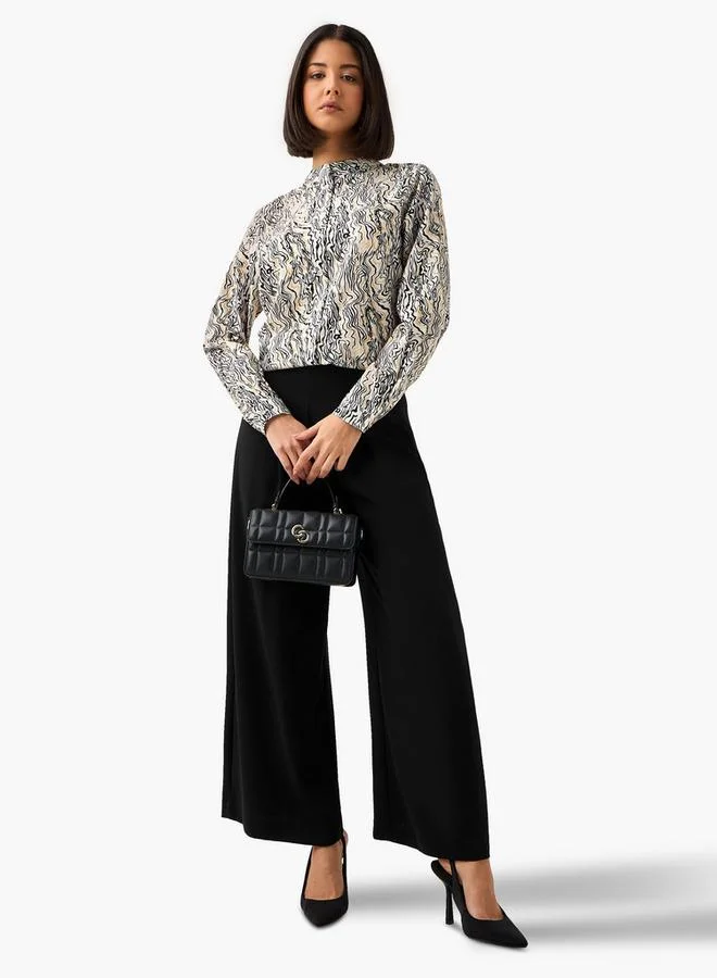 Splash FAV Regular Fit Printed Shirt with Mandarin Collar