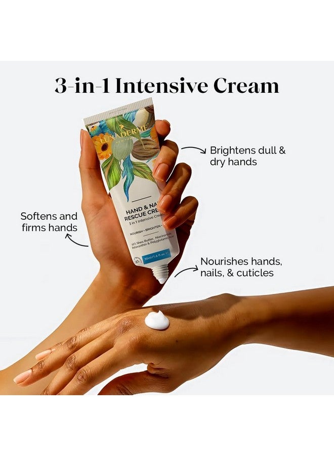 LuxaDerme Hand & Nail Rescue Cream - Nourishes, Brightens, And Firms Dry Hands, 10% Shea Butter, 2% Niacinamide & Astaxanthin, Korean Skincare - 50Ml  - Image 2