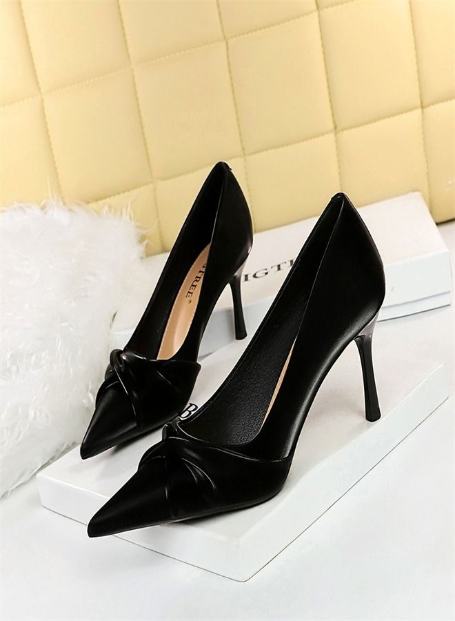 BIGTREE Fashion Pointed High Heels 7CM Black 