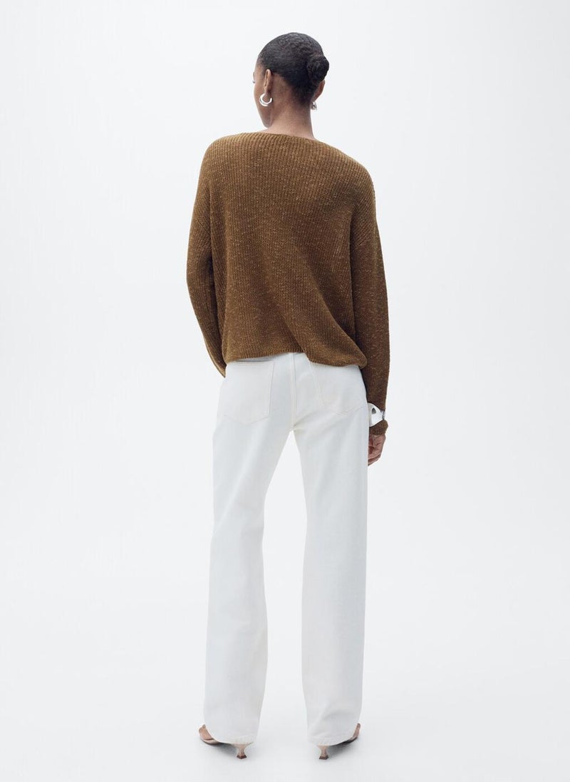 MANGO V-Neck Knit Sweater  - Image 2