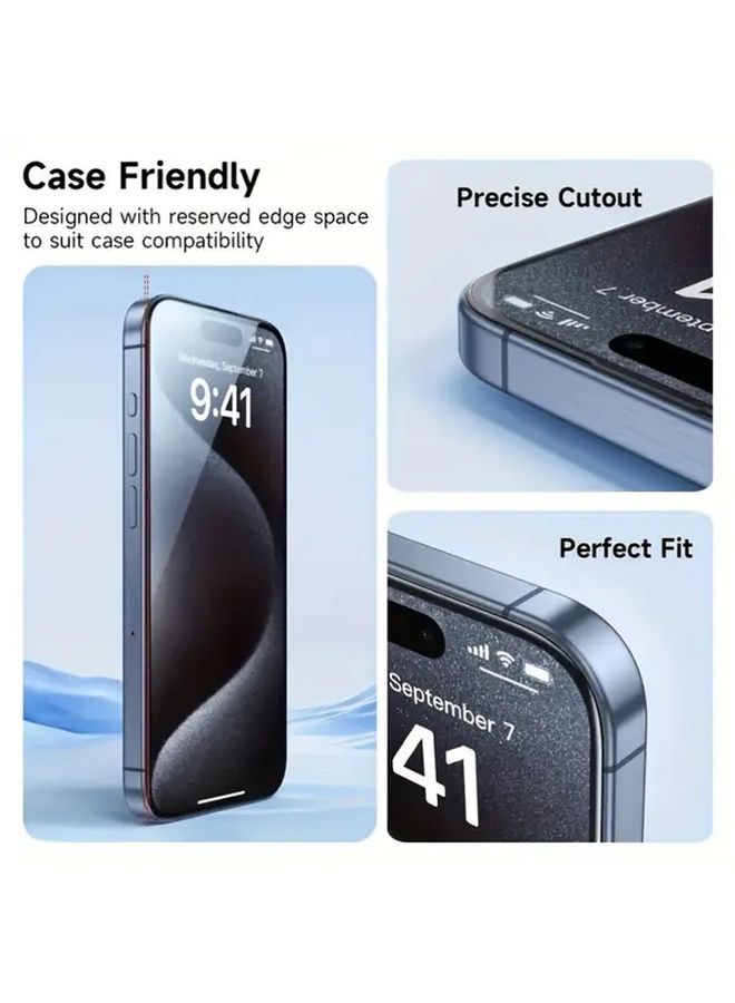 5 Pack 9H Tempered Glass Screen Protector Full Coverage Easy Install Anti Fingerprint For iPhone 13 Pro Max - Image 4