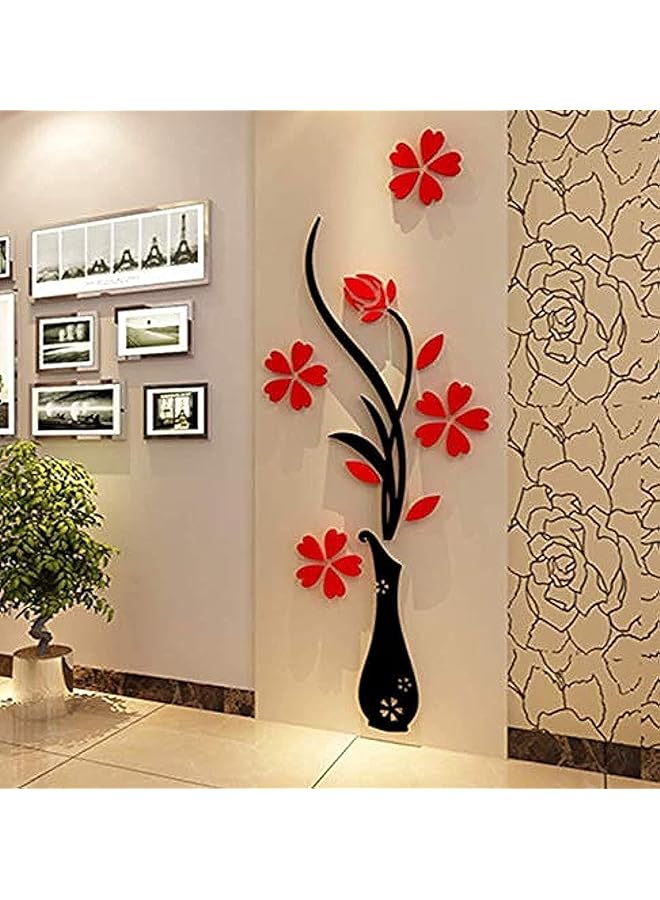 Zaboon 3D Vase Plum Wall Stickers Living Room Bedroom Tv Background Decoration Mm - Image 1
