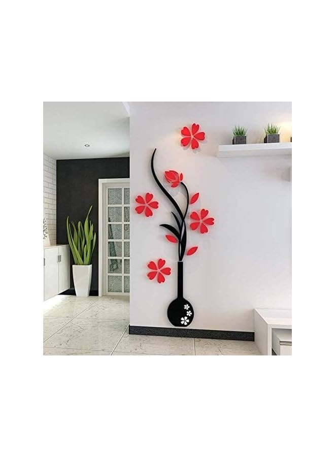 Zaboon 3D Vase Plum Wall Stickers Living Room Bedroom Tv Background Decoration Mm - Image 4