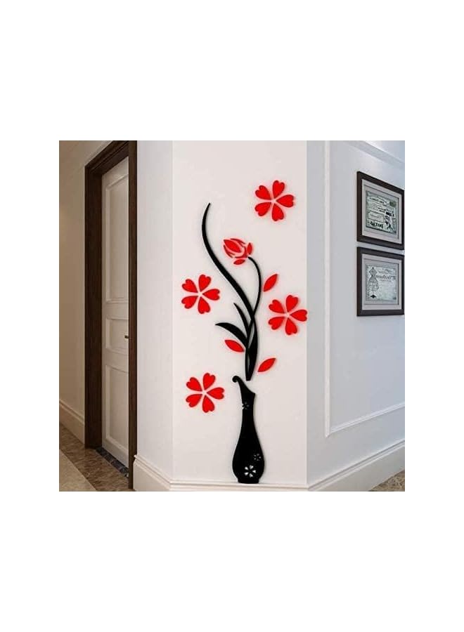 Zaboon 3D Vase Plum Wall Stickers Living Room Bedroom Tv Background Decoration Mm - Image 2