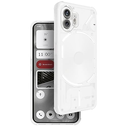 TUDIA SKN Designed for Nothing Phone (2) Case, [Reinforced Corners] Shockproof Anti-Yellowing Slim Grip Semi-Transparent Matte TPU Bumper Drop Protection for Nothing (2) Phone Case - Frosted Clear - Image 1