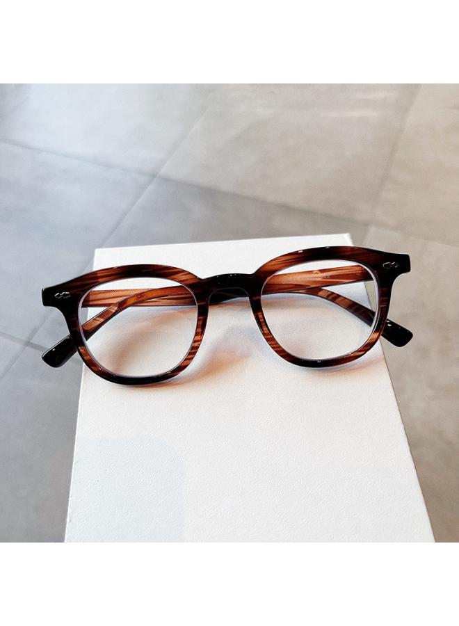 Generic Korean Style New Anti-blue Light Glasses Fashionable Trendy Women's Street Photograph Plain Plain Plain Mirror Rice Nail Short-sighted Mirror Frame