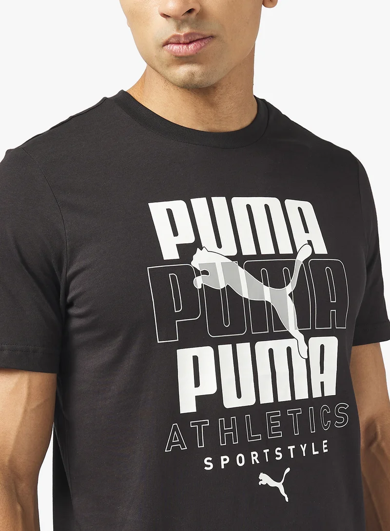 PUMA Men's Graphic Stacked Tee