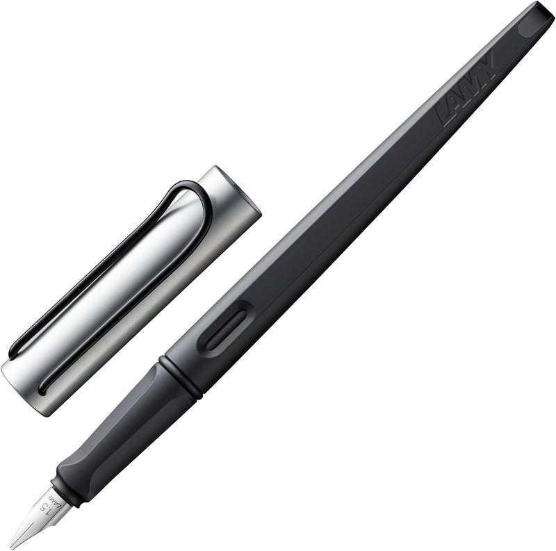 LAMY joy AL - calligraphy fountain pen with ergonomic grip & polished steel nib in line width 1.5 mm - Calligraphy Fountain Pen with ribbon nib - incl. ink cartridge T 10 blue - Image 1