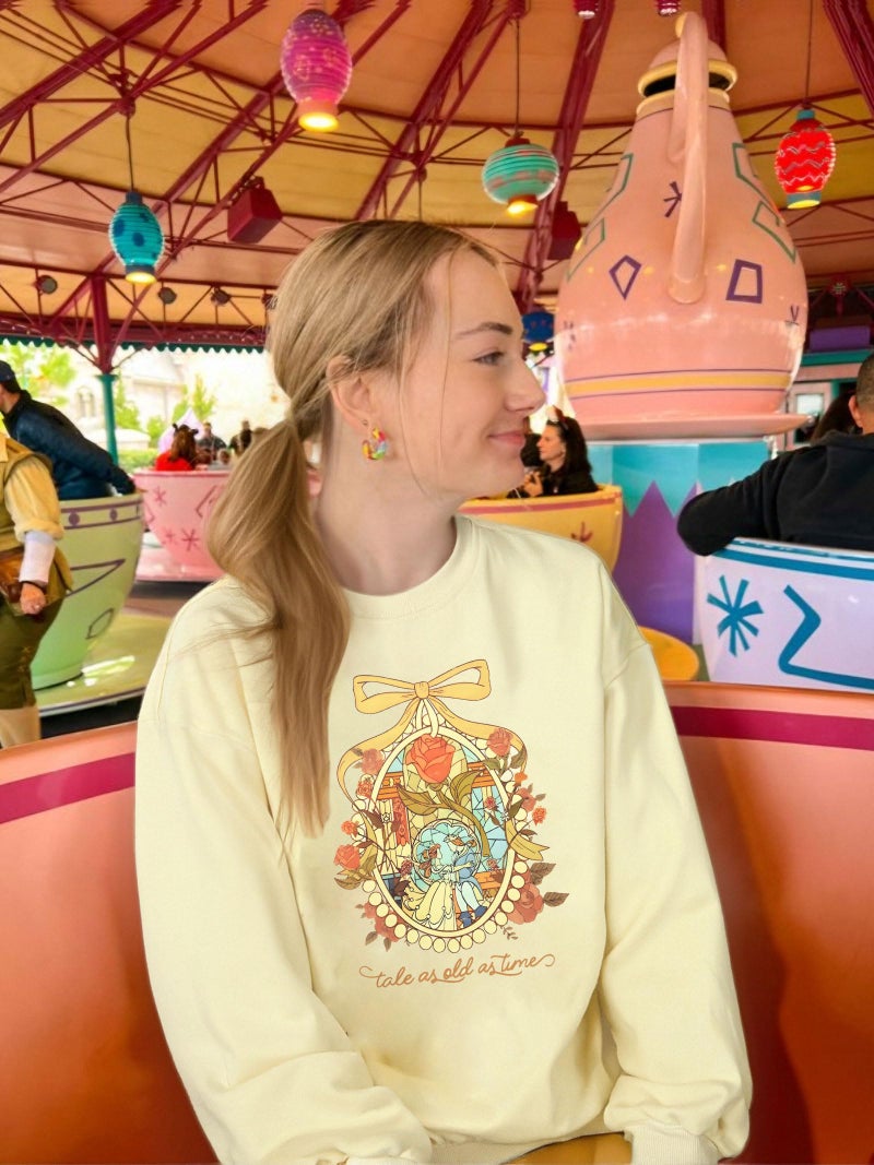 FASHGL Magical Kingdom Sweatshirt for Women Magic Shirt Family Vacation Sweater Cute Castle Graphic Long Sleeve Pullover Tops - Image 3