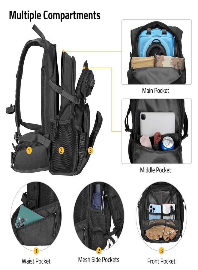 CVLIFE Tactical Hydration Backpack 3L, Lightweight Water Bag Hydration Pack, Hiking Backpack with Water Bladder for Men Women, Heavy Duty Molle Water Backpack for Cycling, Running, Hunting Black - Image 4