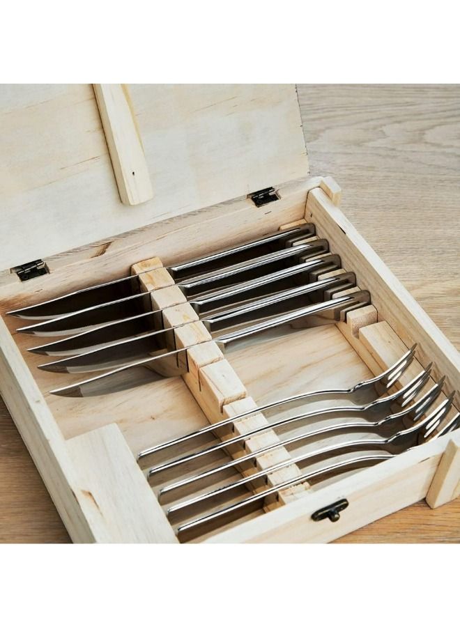 Zwilling Steak Knife and Fork, Stainless Steel, Set of 12  - Image 4