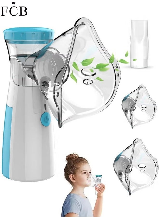 FCB Portable Nebulizer Machine,Mini Vaporizers,USB Rechargeable Handheld Mesh Inhaler,Two Ways To Use For Adults And Children With Breathing Problems, For Home Office Outdoor - Image 1