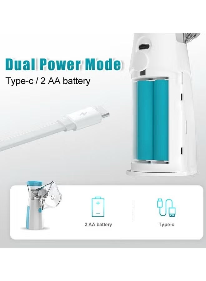 FCB Portable Nebulizer Machine,Mini Vaporizers,USB Rechargeable Handheld Mesh Inhaler,Two Ways To Use For Adults And Children With Breathing Problems, For Home Office Outdoor - Image 4
