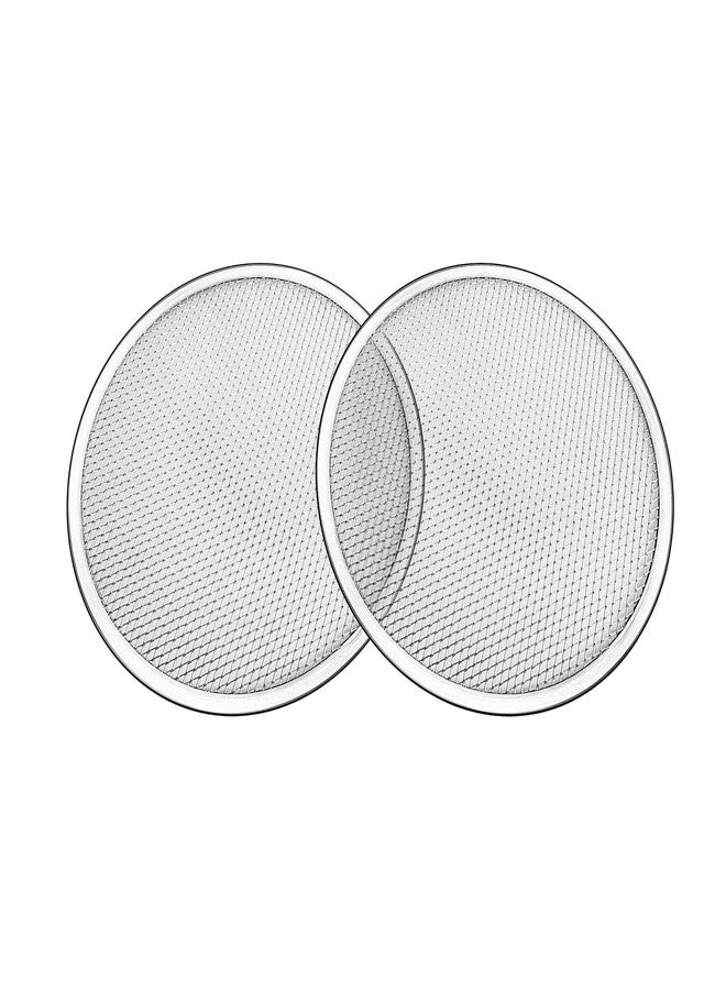 Tosnail 2 Pack 12 Inches Seamless Aluminum Pizza Screen Pizza Pan with Holes Pizza Mesh - Image 4