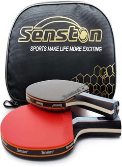Senston Senston (2-bats) - ITTF Table Tennis Racket Bat Set, Pingpong Paddle with 2 Bats(Shake Hands Grips) 