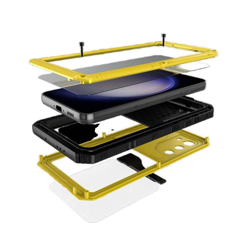 غطاء واقي | حماية من السقوط | حامل قابل للطي | أسود | مقاوم للصدمات لـ Samsung Galaxy S23 Ultra - Image 5