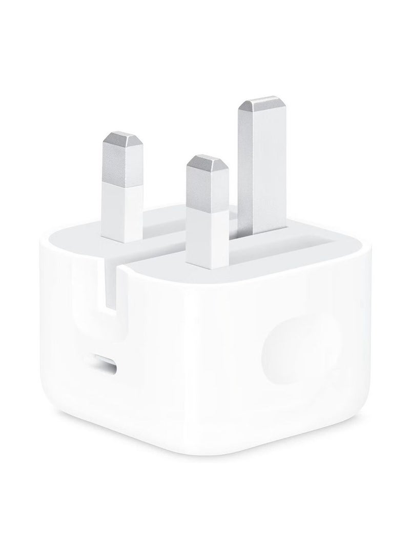 ICS 20W White Power Adapter with a 3-Prong Plug and USB-C Port - Image 1