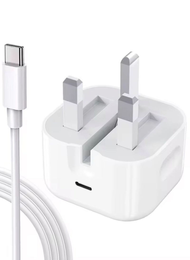 ICS 20W White Power Adapter with a 3-Prong Plug and USB-C Port - Image 2