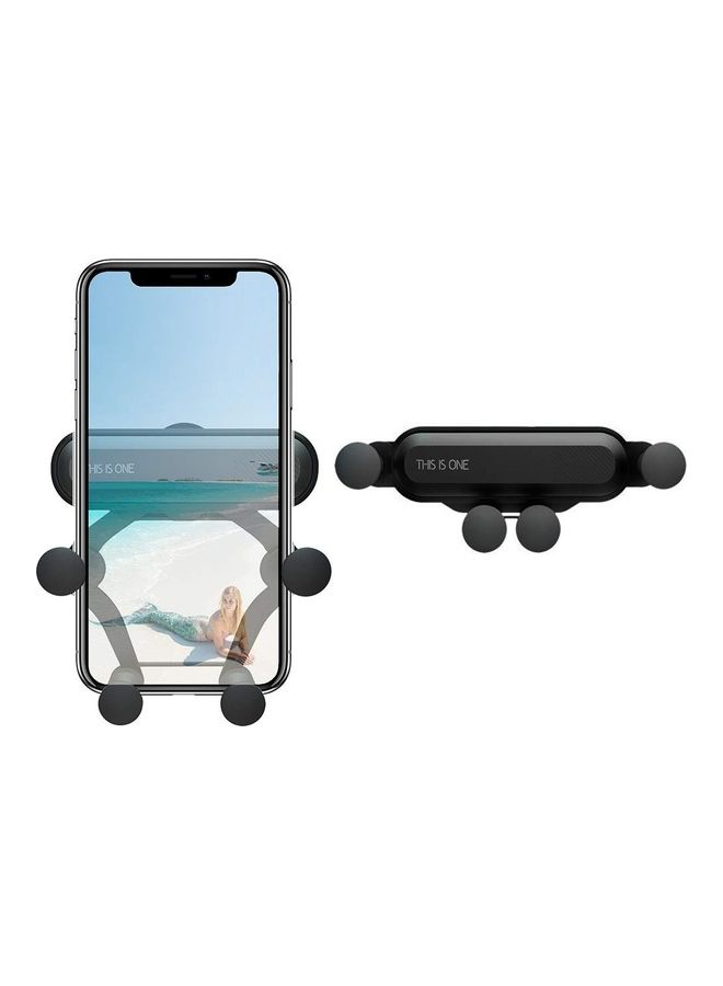MARGOUN 360 Degree Rotatable Gravity Phone Holder For Mobile Phones With Widths From 67 To 86mm Model F1908 Black - Image 1